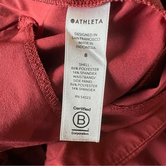 Athleta Brooklyn Ankle Pant Cinnamon Red Travel Lightweight Business Casual Pant - Picture 10 of 14